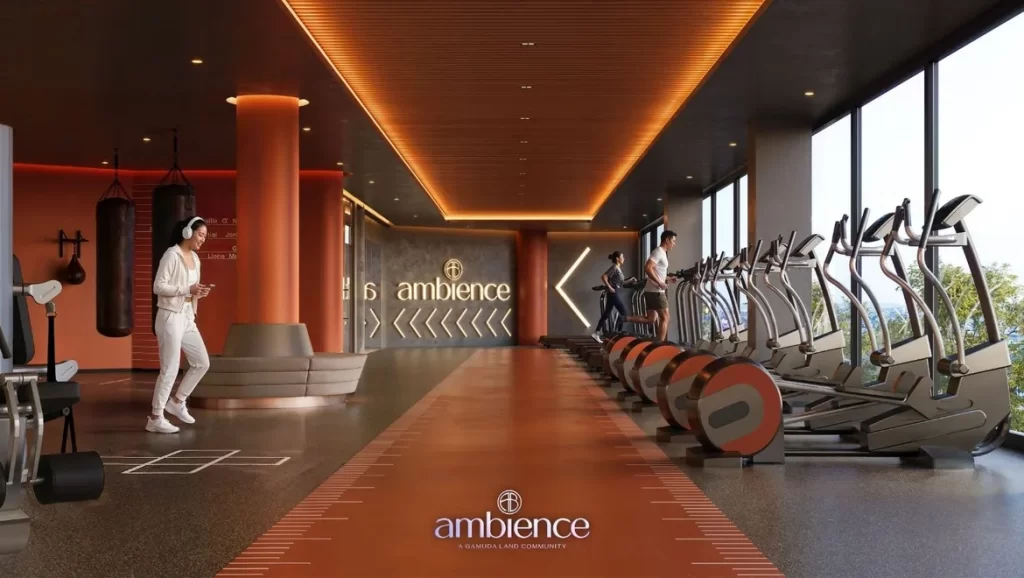 Phòng Gym Fitness & Yoga kết hợp nằm tại tầng 2 view trục đường Võ Nguyên Giáp 
