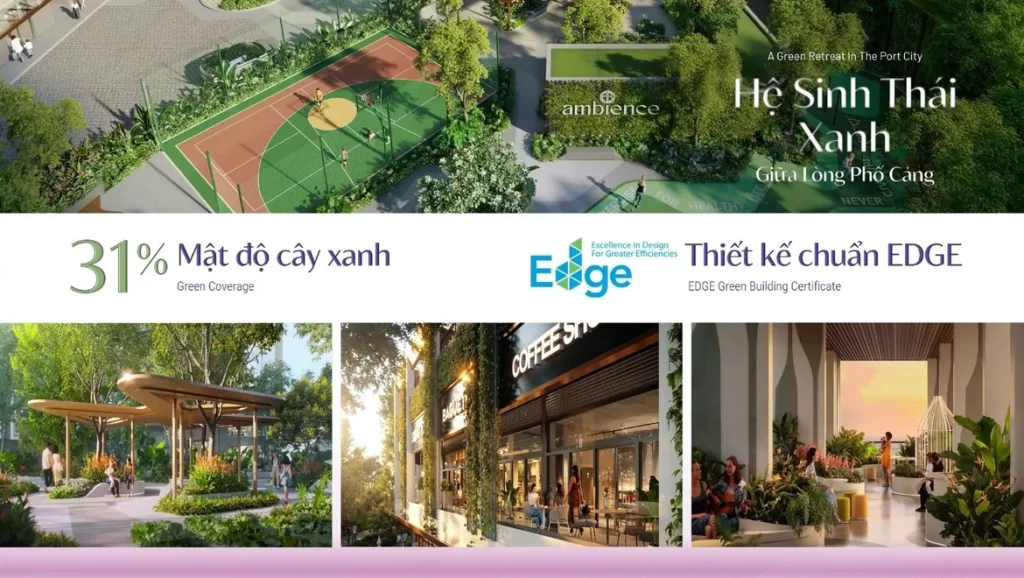 Mật độ cây xanh chiếm 31% toàn dự án