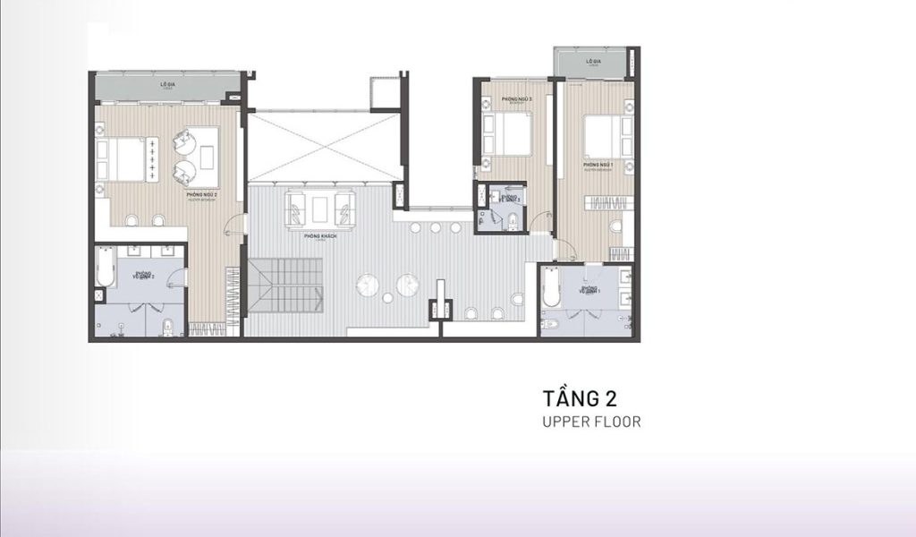 Layout Penthouse Ambience Gamuda Hải Phòng tầng 2