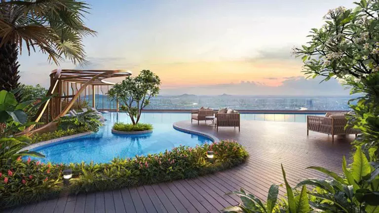 Không gian bể bơi bốn mùa tại Ambience Hải Phòng