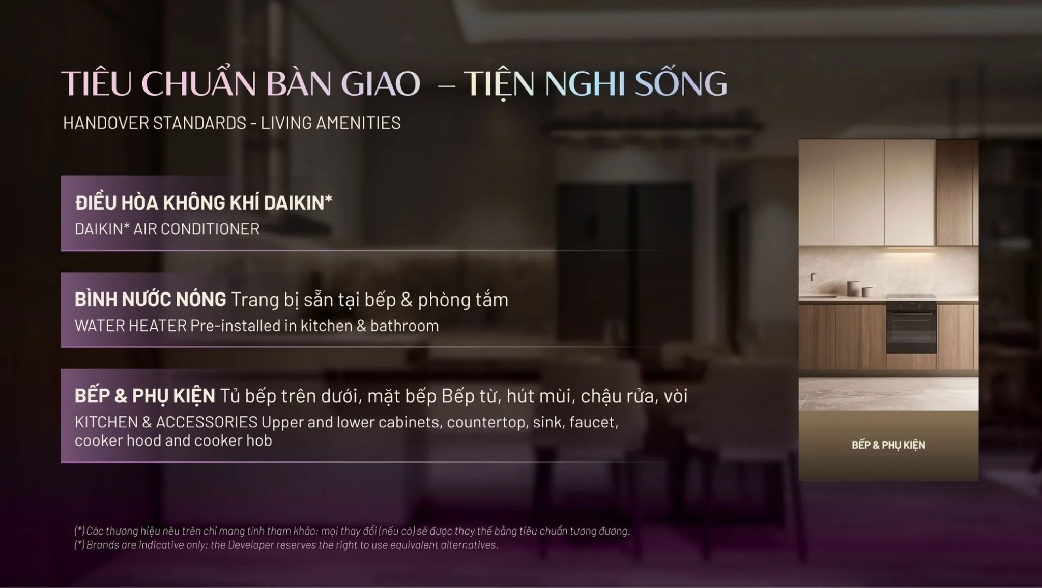Tiêu chuẩn bàn giao Ambience Hải Phòng tiện nghi sống