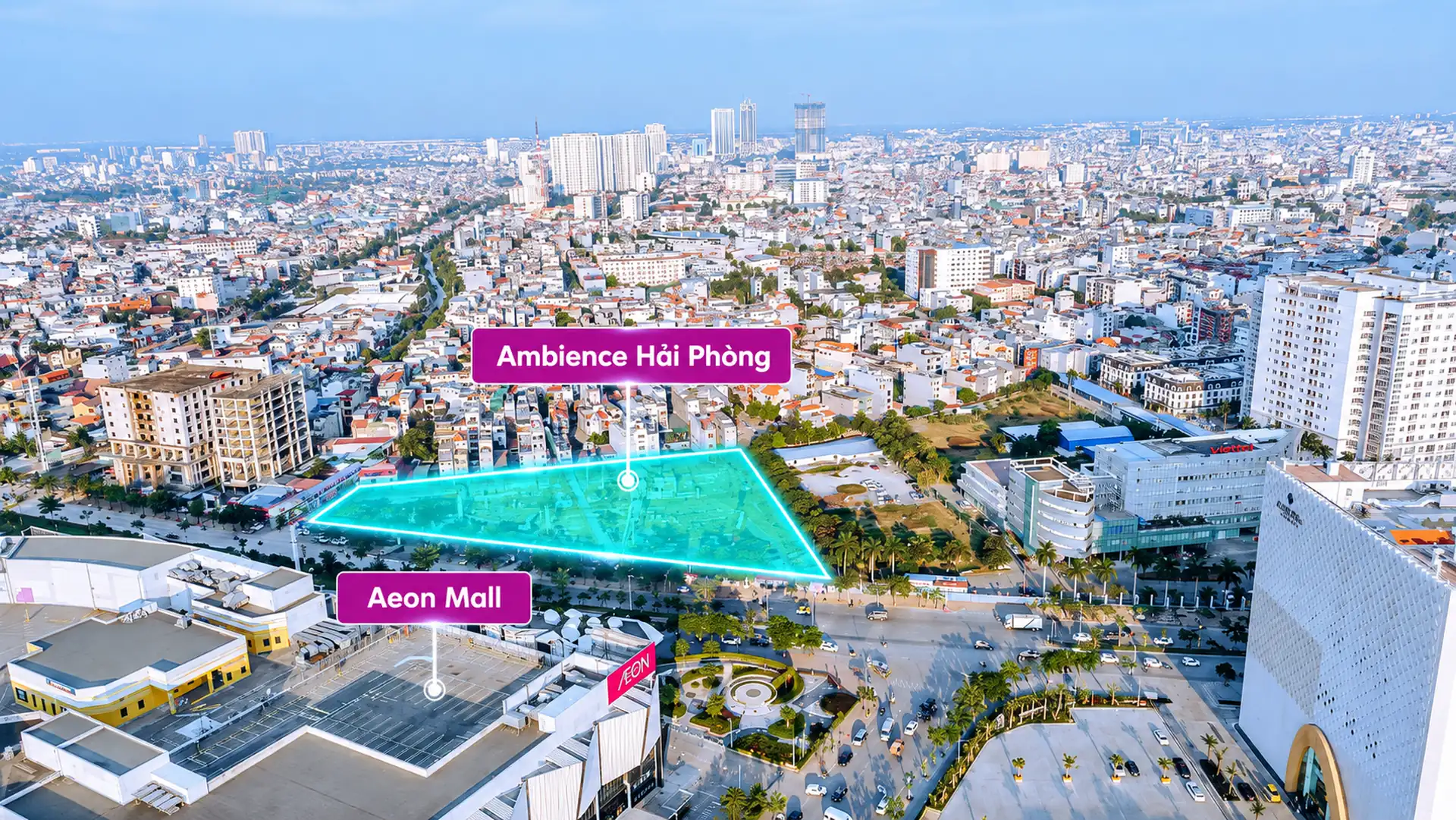 Lợi thế vị trí Ambience Gamuda Hải Phòng đối diện Aeon Mall Lê Chân